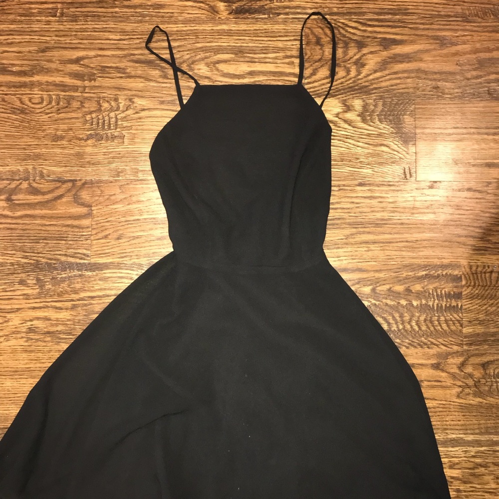 Fit & Flare Black X-Back Dress